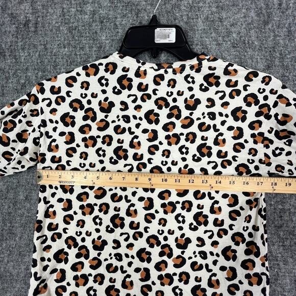 Zara Shirt Girls 13-14 Cheetah Print Basic Long-Sleeve Casual Cotton‎ - Picture 7 of 10